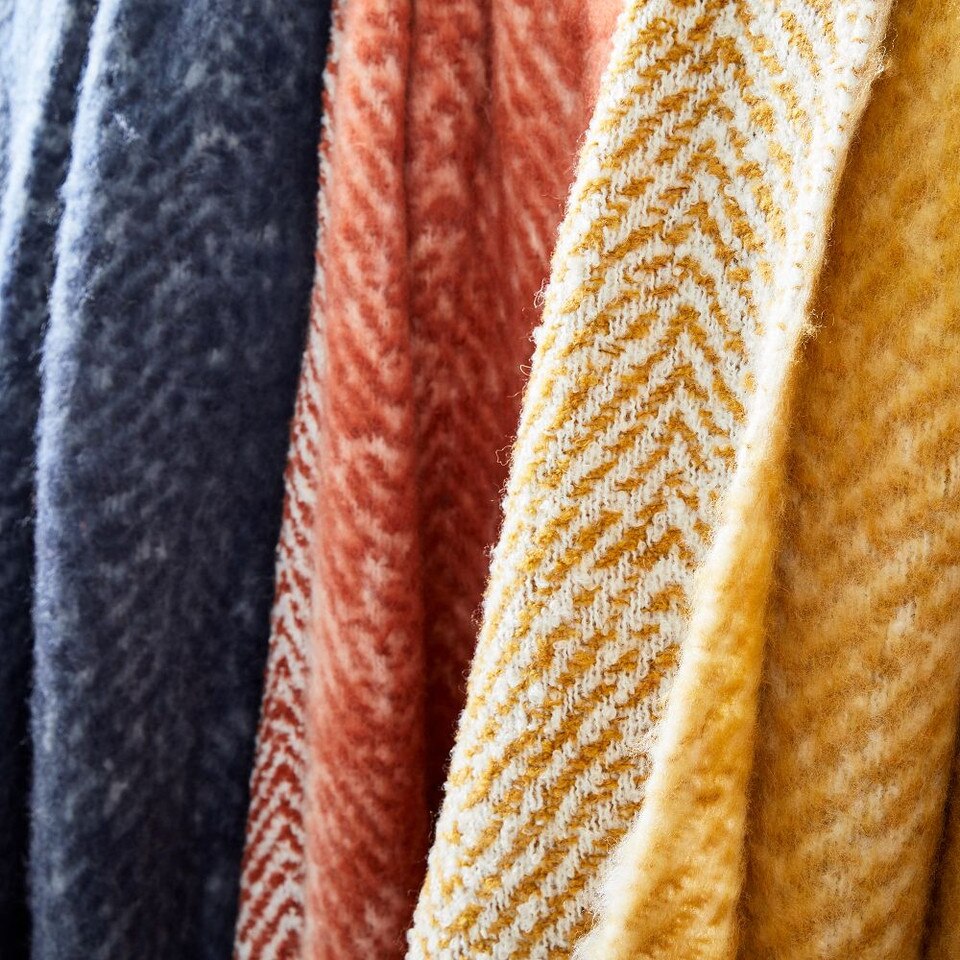 Brushed Herringbone Throw West Elm Australia